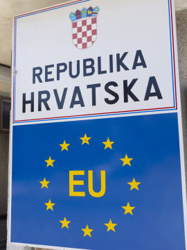 Croatia European Union, information board