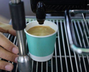 Coffee in a Mug. Coffee machine.