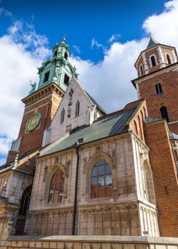 Wawel Cathedral in Krakow stock photo