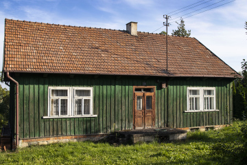 Wooden Green House In The Countryside