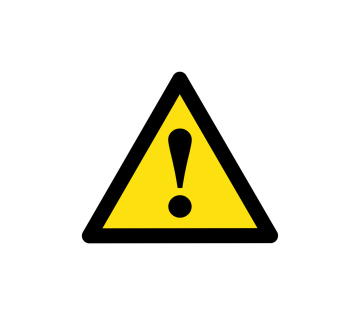 Warning sign - exclamation mark - pictogram