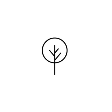 Tree with an Oval Crown - Icon