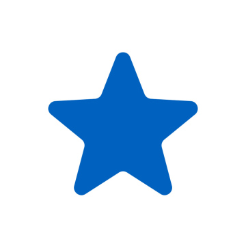 Blue star with rounded corners