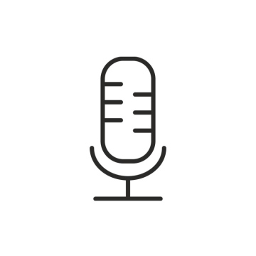 Microphone icon, vector line style
