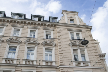 The facade of the historic tenement house