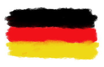 Painted German Flag