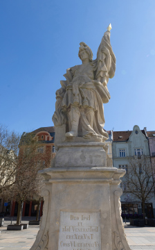 Sculpture of Saint Florian on Masaryk Square in Ostrava