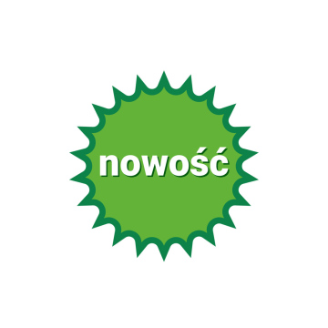 New, green sticker with the words, vector