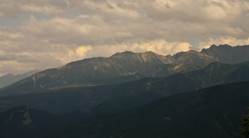 View At Tatra Mountains On A Cloudy Day