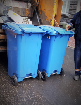 Blue Garbage Containers