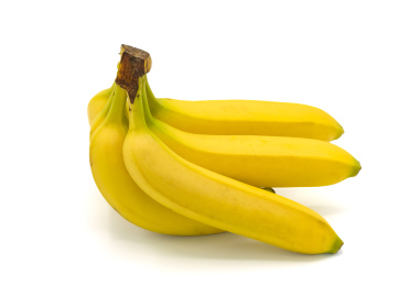 Bunch of Bananas on White Background