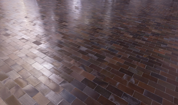 Ceramic tiles on the floor