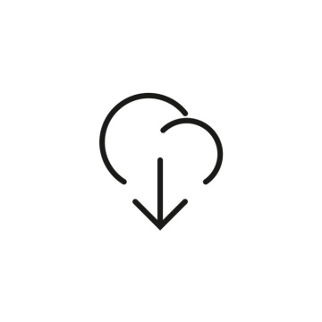 Cloud data download icon