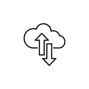Cloud, Data transfer, Icon