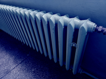 Old radiator stock photo