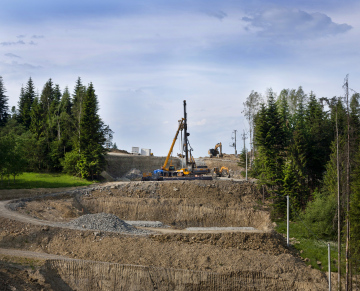 Earthworks While Building Roads