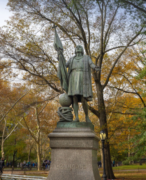 Christopher Columbus statue in Central Park in New York