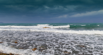 Foaming Waves on the Sea