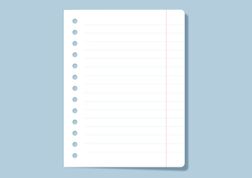 Notebook Sheet in Lines - Vector Background
