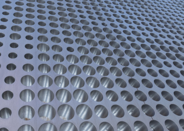 Steel plate with holes
