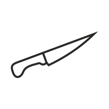 Kitchen knife, icon, symbol