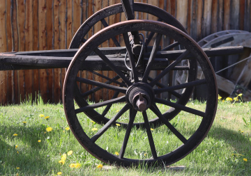 Wooden Wheels From An Old Dipper