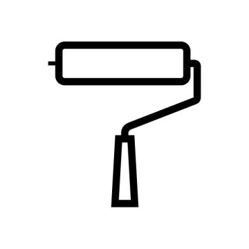 Paint roller icon symbol
