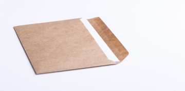 Open Gray Paper Envelope