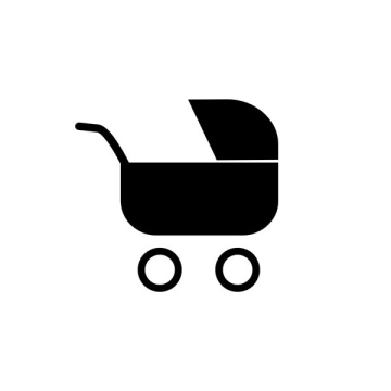 Baby carriage icon