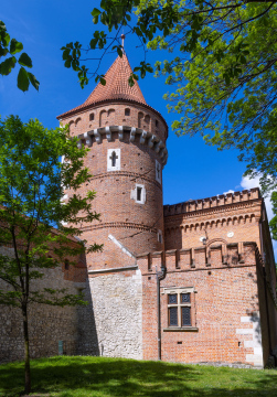 Carpenters' Tower in Krakow. Fragment of the City Walls in Krakow