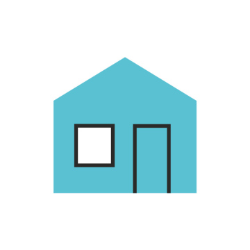 Blue house, free icon