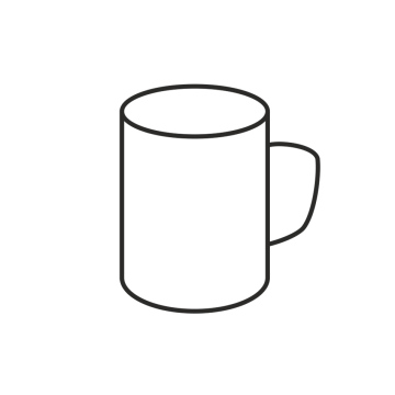 Mug, icon, vector