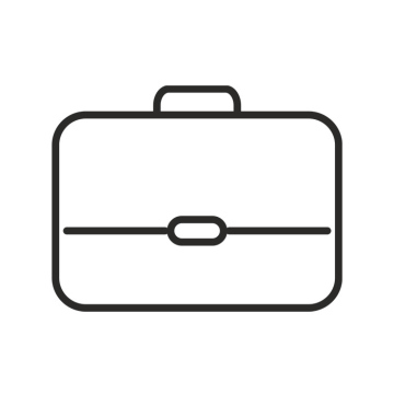 Briefcase icon, line style