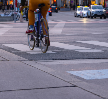 Cyclist on the City Street