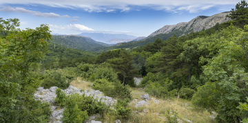 Mountain valley, island of Krk, Baska surroundings, Croatia