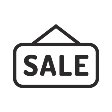 Sale, free lettering icon