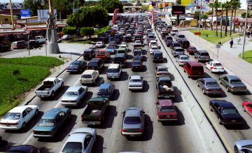 Traffic jam on the highway