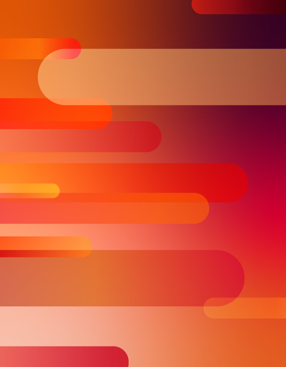 Red and orange vector background, rounded shapes, abstraction