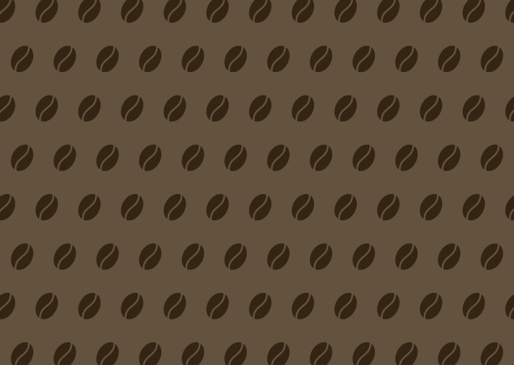 Coffee beans, vector pattern, brown