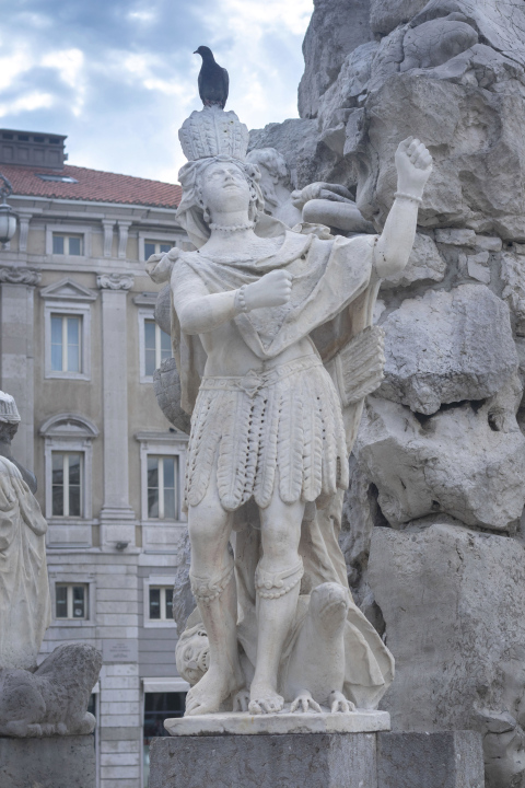 Sculpture, detail, Trieste fountain