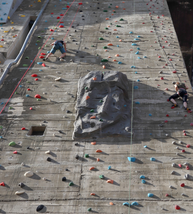 Climbing Wall In The City