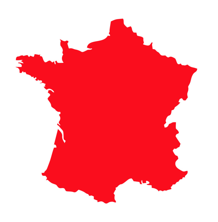 France outline map