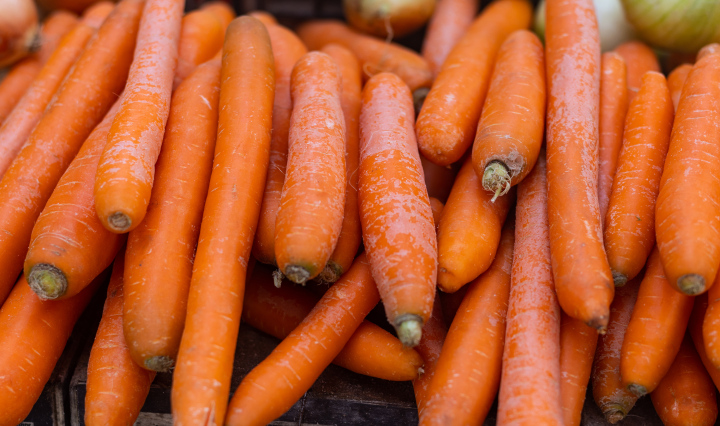 Carrots sale at the market
