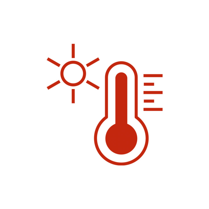 Thermometer, hot, temperature free icon