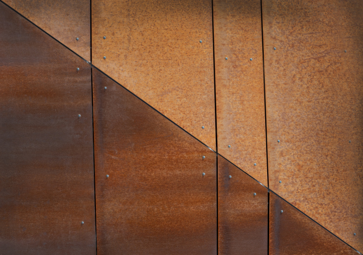 Rusty Sheet On The Facade