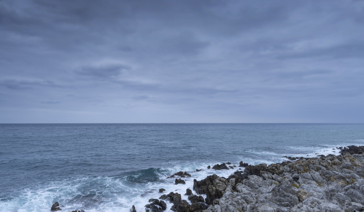 High Waves at Sea, rocky shore