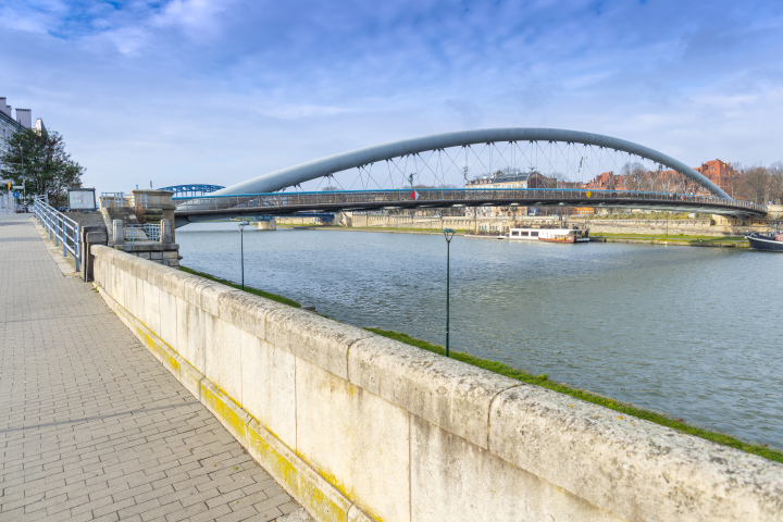 The Bernatka footbridge in Kraków