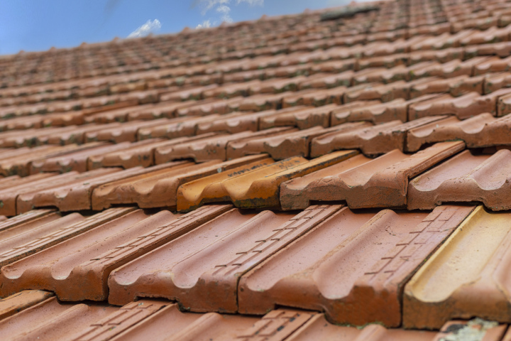 Ceramic tile on the roof
