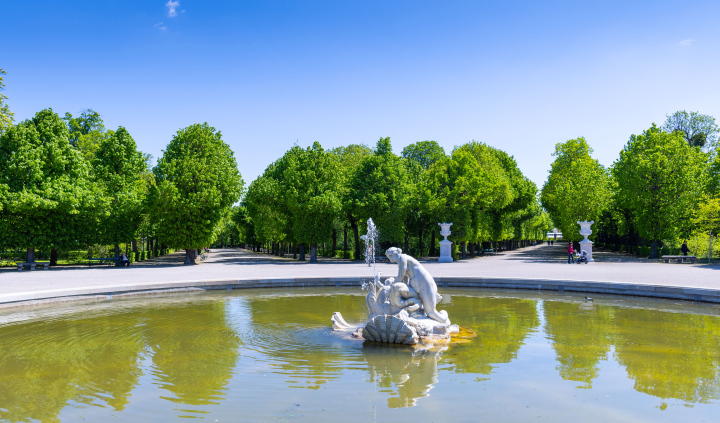 The gardens of Schönbrunn Palace in Vienna