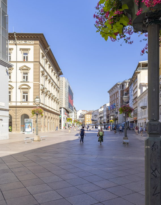 Rijeka, Croatia, the main street in the city